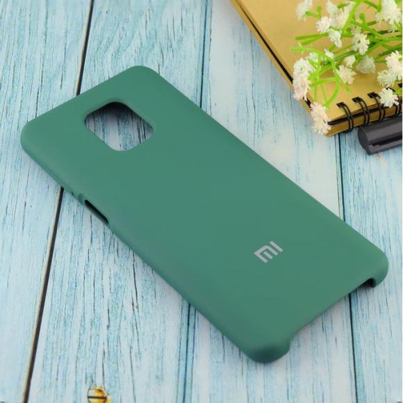 Чехол Silicone case для Xiaomi Redmi Note 9 Pro/note 9S/note 9 Pro Max армейский зелёный (45)