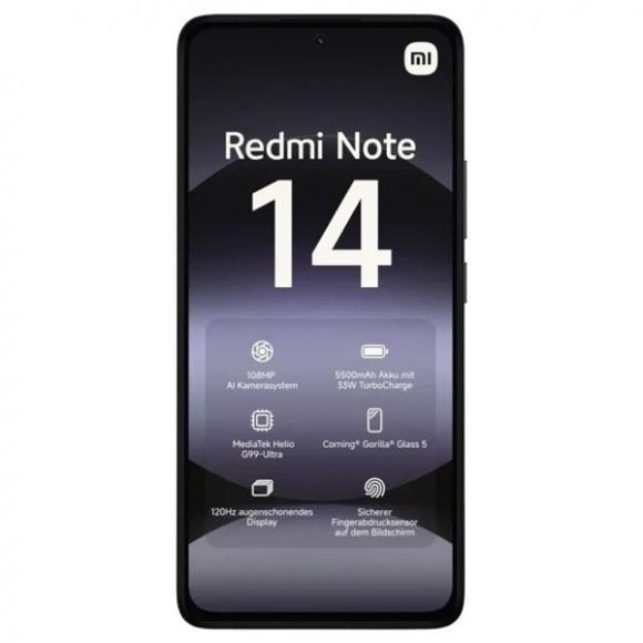 Смартфон Xiaomi Redmi Note 14 4G 8/128Gb Midnight Black